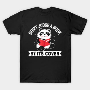 Don'T Judge A Book By Its Cover Motivational Panda T-Shirt